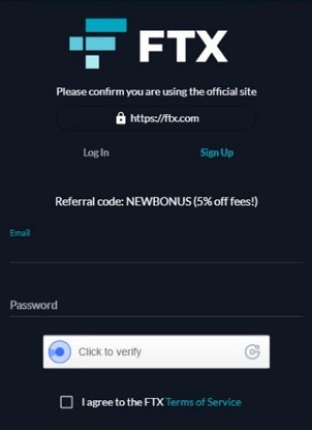 FTX referral code NEWBONUS
