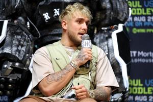 LOS ANGELES, CALIFORNIA - JULY 13: Jake Paul speaks to media during a press conference before his cruiserweight fight against Tyron Woodley at The Novo by Microsoft at L.A. Live on July 13, 2021 in Los Angeles, California. (Getty Images)