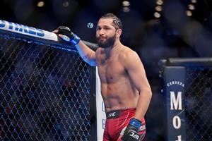 JACKSONVILLE, FL - APRIL 25: Jorge Masvidal of the United States prepares to fight Kamaru Usman of Nigera during the Welterweight Title bout of UFC 261 at VyStar Veterans Memorial Arena on April 25, 2021 in Jacksonville, Florida. (Getty Images)