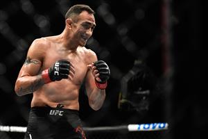 JACKSONVILLE, FL - MAY 09: Tony Ferguson of the United States reacts in the Interim lightweight title fight against Justin Gaethje (not pictured) of the United States during UFC 249 at VyStar Veterans Memorial Arena on May 9, 2020 in Jacksonville, Florida. (Getty Images)