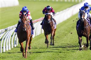 SYDNEY, AUSTRALIA - JULY 17: Brenton Avdulla on Lord Zoulander wins race 6 the Midway Handicap during Sydney Racing at Royal Randwick Racecourse on July 17, 2021 in Sydney, Australia. (Photo by Mark Evans/Getty Images)