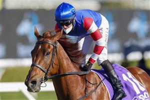 SYDNEY, AUSTRALIA - JULY 17: Brenton Avdulla on Lord Zoulander wins race 6 the Midway Handicap during Sydney Racing at Royal Randwick Racecourse on July 17, 2021 in Sydney, Australia. (Photo by Mark Evans/Getty Images)