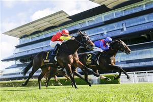 SYDNEY, AUSTRALIA - JULY 17: Kerrin McEvoy (R) on War Eternal wins race 1 the Schweppes Handicap during Sydney Racing at Royal Randwick Racecourse on July 17, 2021 in Sydney, Australia. (Photo by Mark Evans/Getty Images)
