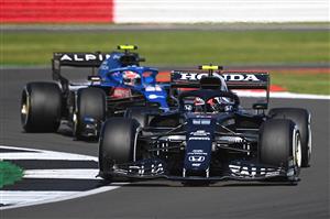 NORTHAMPTON, ENGLAND - JULY 18: Pierre Gasly of France driving the (10) Scuderia AlphaTauri AT02 Honda during the F1 Grand Prix of Great Britain at Silverstone on July 18, 2021 in Northampton, England. (Getty Images)
