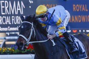 SYDNEY, AUSTRALIA - JULY 17: Tommy Berry on Blondeau wins race 8 the Bowermans Commercial Handicap during Sydney Racing at Royal Randwick Racecourse on July 17, 2021 in Sydney, Australia. (Photo by Mark Evans/Getty Images)