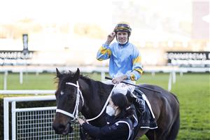 SYDNEY, AUSTRALIA - JULY 17: Tommy Berry on Blondeau returns to scale after winning race 8 the Bowermans Commercial Handicap during Sydney Racing at Royal Randwick Racecourse on July 17, 2021 in Sydney, Australia. (Photo by Mark Evans/Getty Images)