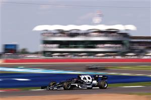 NORTHAMPTON, ENGLAND - JULY 18: Yuki Tsunoda of Japan driving the (22) Scuderia AlphaTauri AT02 Honda during the F1 Grand Prix of Great Britain at Silverstone on July 18, 2021 in Northampton, England. (Getty Images)