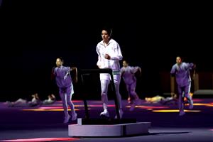 TOKYO, JAPAN - JULY 23: Performers are seen during the Opening Ceremony of the Tokyo 2020 Olympic Games at Olympic Stadium on July 23, 2021 in Tokyo, Japan. (Getty Images)