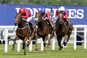 ASCOT, ENGLAND - JULY 23: Oisin Murphy riding Dreamloper (L) win The British Racecourses Join Sunflower Lanyard Scheme Valiant Stakes at Ascot Racecourse on July 23, 2021 in Ascot, England. (Photo by Alan Crowhurst/Getty Images)