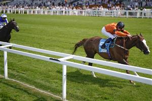 ASCOT, ENGLAND - JULY 23: William Buick riding Speedo Boy win The John Guest Racing Brown Jack Handicap at Ascot Racecourse on July 23, 2021 in Ascot, England. (Photo by Alan Crowhurst/Getty Images)