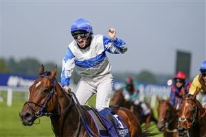 ASCOT, ENGLAND - JULY 24: Rosie Margarson screams as she rides Spirited Guest to win The Longines Handicap at Ascot Racecourse on July 24, 2021 in Ascot, England. (Photo by Alan Crowhurst/Getty Images)