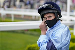ASCOT, ENGLAND - JULY 24: Ryan Moore poses at Ascot Racecourse on July 24, 2021 in Ascot, England. (Photo by Alan Crowhurst/Getty Images)