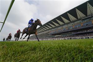 ASCOT, ENGLAND - JULY 24: William Buick riding Adayar win The King George VI And Queen Elizabeth QIPCO Stakes at Ascot Racecourse on July 24, 2021 in Ascot, England. (Photo by Alan Crowhurst/Getty Images)
