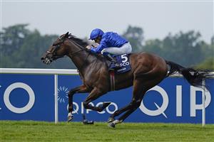 ASCOT, ENGLAND - JULY 24: William Buick riding Adayar win The King George VI And Queen Elizabeth QIPCO Stakes at Ascot Racecourse on July 24, 2021 in Ascot, England. (Photo by Alan Crowhurst/Getty Images)