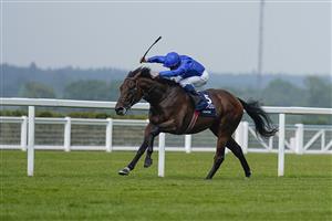 ASCOT, ENGLAND - JULY 24: William Buick riding Adayar win The King George VI And Queen Elizabeth QIPCO Stakes at Ascot Racecourse on July 24, 2021 in Ascot, England. (Photo by Alan Crowhurst/Getty Images)