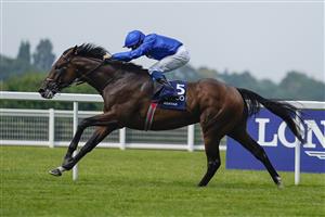 ASCOT, ENGLAND - JULY 24: William Buick riding Adayar win The King George VI And Queen Elizabeth QIPCO Stakes at Ascot Racecourse on July 24, 2021 in Ascot, England. (Photo by Alan Crowhurst/Getty Images)