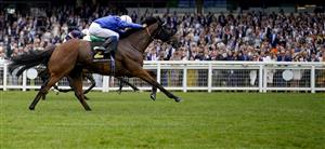 ASCOT, ENGLAND - JULY 24: William Buick riding Danyah (R, blue/pink cap) win The Moet & Chandon International Stakes at Ascot Racecourse on July 24, 2021 in Ascot, England. (Photo by Alan Crowhurst/Getty Images)