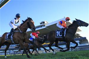 SYDNEY, AUSTRALIA - JULY 24: Brock Ryan on Cuban Royale wins race 9 the Agency Real Estate Handicap during Sydney Racing at Rosehill Gardens on July 24, 2021 in Sydney, Australia. (Photo by Mark Evans/Getty Images)