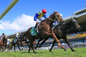 SYDNEY, AUSTRALIA - JULY 24: Brock Ryan on So Say You (R) wins race 2 the TAB Highway Class 3 Plate during Sydney Racing at Rosehill Gardens on July 24, 2021 in Sydney, Australia. (Photo by Mark Evans/Getty Images)