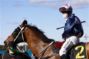 SYDNEY, AUSTRALIA - JULY 24: Brock Ryan on No Compromise returns to scale after winning race 5 the Schweppes Handicap during Sydney Racing at Rosehill Gardens on July 24, 2021 in Sydney, Australia. (Photo by Mark Evans/Getty Images)