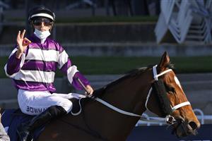 SYDNEY, AUSTRALIA - JULY 24: Hugh Bowman on Starla returns to scale after winning race 6 the City Tattersalls Club Handicap during Sydney Racing at Rosehill Gardens on July 24, 2021 in Sydney, Australia. (Photo by Mark Evans/Getty Images)
