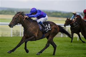 CHICHESTER, ENGLAND - JULY 27: William Buick riding Migration win The Unibet 'You're On' Chesterfield Cup Handicap during the Qatar Goodwood Festival at Goodwood Racecourse on July 27, 2021 in Chichester, England. (Photo by Alan Crowhurst/Getty Images)