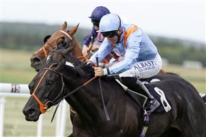 CHICHESTER, ENGLAND - JULY 28: Pat Dobbs riding Magical Wish win The World Pool Handicap during the Qatar Goodwood Festival at Goodwood Racecourse on July 28, 2021 in Chichester, England. (Photo by Alan Crowhurst/Getty Images)