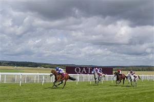 CHICHESTER, ENGLAND - JULY 28: Oisin Murphy riding Lady Princess easily win The Qatar international Stakes during the Qatar Goodwood Festival at Goodwood Racecourse on July 28, 2021 in Chichester, England. (Photo by Alan Crowhurst/Getty Images)