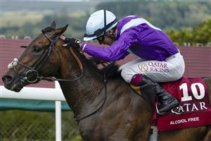CHICHESTER, ENGLAND - JULY 28: Oisin Murphy riding Alcohol Free win The Qatar Sussex Stakes during the Qatar Goodwood Festival at Goodwood Racecourse on July 28, 2021 in Chichester, England. (Photo by Alan Crowhurst/Getty Images)