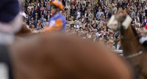 CHICHESTER, ENGLAND - JULY 30: A general view as runners line up for the start of The Unibet 3 Boosts A Day Goodwood Handicap during the Qatar Goodwood Festival at Goodwood Racecourse on July 30, 2021 in Chichester, England. (Photo by Alan Crowhurst/Getty Images)
