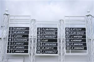CHICHESTER, ENGLAND - JULY 30: The jockeys board for the first race of the day during the Qatar Goodwood Festival at Goodwood Racecourse on July 30, 2021 in Chichester, England. (Photo by Alan Crowhurst/Getty Images)