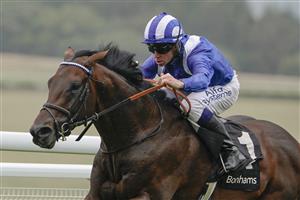 CHICHESTER, ENGLAND - JULY 30: Jim Crowley riding Baaeed win The Bonhams Thoroughbred Stakes during the Qatar Goodwood Festival at Goodwood Racecourse on July 30, 2021 in Chichester, England. (Photo by Alan Crowhurst/Getty Images)