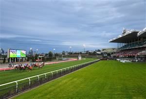 MELBOURNE, AUSTRALIA - JULY 31: Teodore Nugent riding Mr Pickwick winning race 8, the Congratulations Jamie Kah Handicap in front of no crowds due to covid restrictions during Melbourne Racing at Moonee Valley Racecourse on July 31, 2021 in Melbourne, Australia. (Photo by Vince Caligiuri/Getty Images)