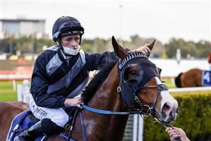 SYDNEY, AUSTRALIA - JULY 31: Tom Sherry on Sixgun returns to scale after winning race 8 the Precise Air Handicap during Sydney Racing at Royal Randwick Racecourse on July 31, 2021 in Sydney, Australia. (Photo by Mark Evans/Getty Images)