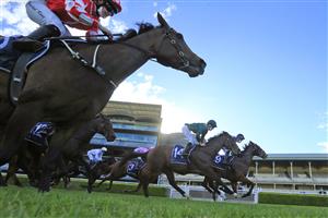 SYDNEY, AUSTRALIA - JULY 31: Tom Sherry (R) on Sixgun wins race 8 the Precise Air Handicap during Sydney Racing at on July 31, 2021 in Sydney, Australia. (Photo by Mark Evans/Getty Images)