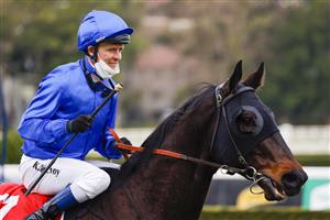 SYDNEY, AUSTRALIA - JULY 31: Kerrin McEvoy on ValaQuenta returns to scale after winning race 9 the Fujitsu General Handicap during Sydney Racing at Royal Randwick Racecourse on July 31, 2021 in Sydney, Australia. (Photo by Mark Evans/Getty Images)