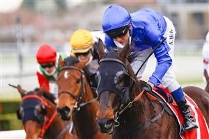 SYDNEY, AUSTRALIA - JULY 31: Kerrin McEvoy on Valaquenta wins race 9 the Fujitsu General Handicap during Sydney Racing at Royal Randwick Racecourse on July 31, 2021 in Sydney, Australia. (Photo by Mark Evans/Getty Images)