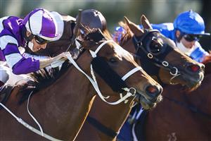 SYDNEY, AUSTRALIA - AUGUST 07: Hugh Bowman on Starla wins race 6 the Ray Selkrig Handicap during Sydney Racing at Royal Randwick Racecourse on August 07, 2021 in Sydney, Australia. (Photo by Mark Evans/Getty Images)