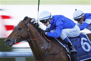 SYDNEY, AUSTRALIA - AUGUST 07: Kerrin McEvoy on Destination wins race 9 the Little Wings Handicap during Sydney Racing at Royal Randwick Racecourse on August 07, 2021 in Sydney, Australia. (Photo by Mark Evans/Getty Images)