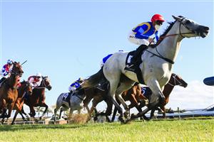 KEMBLA, AUSTRALIA - AUGUST 14: Joshua Parr on Frosty Rocks wins race 7 The Agency Spring Preview during Sydney Racing at Kembla Grange on August 14, 2021 in Kembla, Australia. (Photo by Mark Evans/Getty Images)