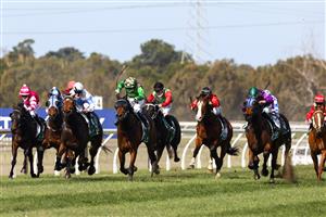 KEMBLA, AUSTRALIA - AUGUST 14: Kathy O'Hara wins Race 1, the TAB Highway Class 3 Handicap during Sydney racing at Kembla Grange on August 14. (Getty)