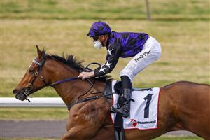 KEMBLA, AUSTRALIA - AUGUST 14: Joshua Parr on Big Parade wins race 2 the Ranvet Handicap during Sydney Racing at Kembla Grange on August 14, 2021 in Kembla, Australia. (Photo by Mark Evans/Getty Images)