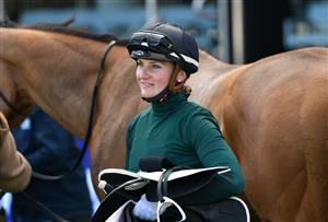 MELBOURNE, AUSTRALIA - AUGUST 14: Jamie Kah after riding Second Slip to win Race 3, the Neds Filter Form Handicap, during Melbourne Racing at Caulfield Racecourse on August 14, 2021 in Melbourne, Australia. (Photo by Vince Caligiuri/Getty Images)