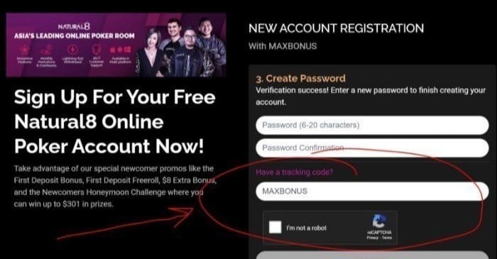 Natural8 Tracking Code is MAXBONUS