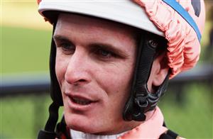 MELBOURNE, AUSTRALIA - SEPTEMBER 05: Jockey Luke Nolen speaks with media after riding Black Caviar to win the Danehill Stakes during the Sofitel Girls
