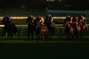 SYDNEY, AUSTRALIA - APRIL 13: Luke Nolan rides "Black Caviar" to win race 9 the Darley TJ Smith Stakes on Australian Derby Day at Royal Randwick Racecourse on April 13, 2013 in Sydney, Australia. (Photo by Mark Kolbe/Getty Images)
