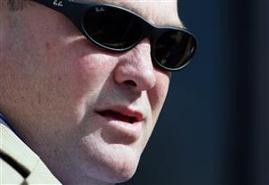 MELBOURNE, AUSTRALIA - AUGUST 22: Peter Moody, trainer of Black Caviar, talks to the media after jockey Luke Nolen rode Black Caviar to victory in race one the Arrow Training Services Plate at Moonee Valley Racecourse on August 22, 2009 in Melbourne, Australia. (Photo by Robert Cianflone/Getty Images)