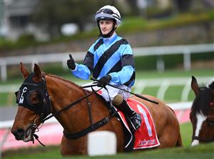 MELBOURNE, AUSTRALIA - AUGUST 21: Josh Richards riding Smokin' Romans to win Race 5, the Ladbroke It Handicap during Melbourne Racing at Moonee Valley Racecourse on August 21, 2021 in Melbourne, Australia. (Getty)