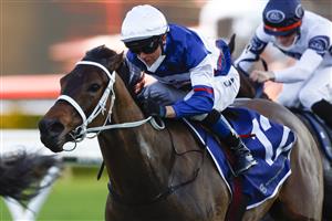 SYDNEY, AUSTRALIA - AUGUST 21: Kerrin McEvoy on Atishu wins race 10 the Darwin Turf Club Trophy during Sydney Racing at Royal Randwick on August 21, 2021 in Sydney, Australia. (Photo by Mark Evans/Getty Images)