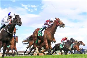 KEMBLA GRANGE, AUSTRALIA - AUGUST 28: Sam Clipperton on Propose A Toast wins race 1 the Tab Highway Class 2 Handicap during Sydney Racing at Kembla Grange Racecourse on August 28, 2021 in Kembla Grange, Australia. (Photo by Mark Evans/Getty Images)